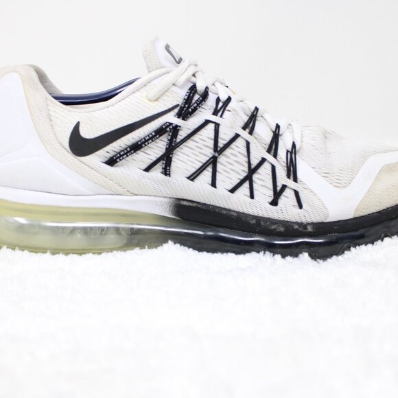Nike Air Max 2015 Shoes Mens 9.5 White Black knit CD7625-100 Running Walking Gym - Picture 7 of 15